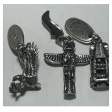 3 STERLING SILVER PENDANTS 11.70GRS