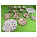 U - MIXED BONE CHINA TEACUPS, SAUCERS, PLATTERS
