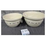 U - LONGABERGER POTTERY MIXING BOWLS (L38)