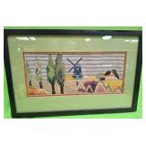 U - NEEDLEWORK ART FRAMED 13X19" (P548)