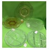 U - VINTAGE GLASS SERVING PLATES (A25)