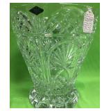 U - ELEGANT SHANNON CRYSTAL VASE 10.5"T (A49)
