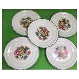 U - FIVE NARKER POTTERY CO PLATES (A63)
