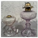 U - TWO ANTIQUE OIL LAMP BASES (L46)