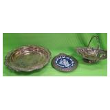 U - VTG BASKET, TRAY,  ROYAL COPENHAGEN PLATE
