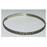 STERLING SILVER BANGLE BRACELET 9.10GRS
