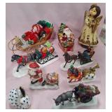 U - MIXED LOT OF CHRISTMAS FIGURINES (P496)