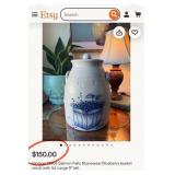 U - SALMON FALLS STONEWARE BLUEBERRY BASKET CROCK