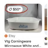U - 2 PCS CORNING WARE, VINTAGE PLATE & TRAY (P464