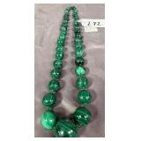 U - MALACHITE BEADED NECKLACE (L72)