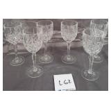 U - SET OF SIX VINTAGE STEMWARE (L62)