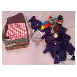 U - LOT OF TY TOYS & FABRIC REMNANTS (P406)