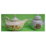 U - HALL CHINA  ALADDIN & WEDGWOOD TEAPOTS (P478)