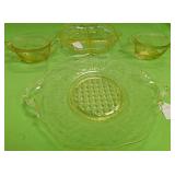 U - GLASS PLATTER, C&S SET, DIVIDED DISH (A204)