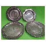 U - SILVER PLATE & OTHER TRAYS & BOWL (A149)