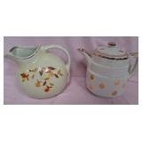 U - VINTAGE HALL CERAMIC PITCHER & TEAPOT (P553)