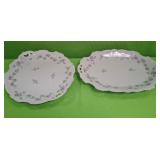 U - TWO OPEN HANDLE CHINA PLATES (P83)