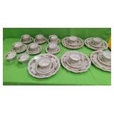 U - 29 PIECES ROSENTHAL POMPADOUR DISHWARE (P160)
