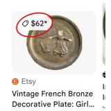 U - LTD ED FRENCH BRONZE ALLOY PLATE (P328)