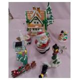 U - MIXED CERAMIC CHRISTMAS FIGURINES (P552)