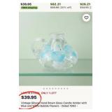 U - PAIR OF VINTAGE ST CLAIR GLASS CANDLE HOLDERS