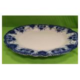 U - VINTAGE BLUE & WHITE TRANSFERWARE PLATE (P340)