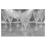 U - 8 PIECES VINTAE ETCHED FOSTORIA STEMWARE (L16)
