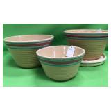 U - SET OF WATT POTTERY MIXING BOWLS (A8)