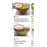 U - 3 PIECES VINTAGE SPONGE WARE POTTERY (L13)