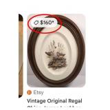 U - JIM BEAM REGAL CHINA OVAL DISPLAY PLATE (P519)