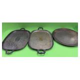 U - THREE VINTAGE SERVING TRAYS (P560)