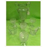 U - VINTAGE GLASS VASE, STEMWARE (A239)