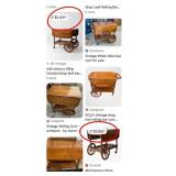 U - VINTAGE MAPLE TEA CART (P16)
