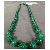 U - MALACHITE BEADED NECKLACE (L71)