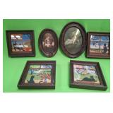 U - LOT OF FRAMED ART & ANTIQUE PHOTOS FRAMED