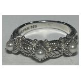 STERLING SILVER SIZE 8 JUDITH RIPKA RING 6.20GRS