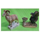 U - BIGHORN RAM & WILD TURKEY DECANTERS (P487)