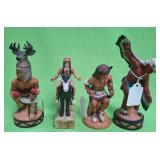 U - NATIVE AMERICAN STYLE FIGURINES & DECANTERS