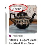 U - VINTAGE TEAPOTS & BISCUIT JAR (P413)