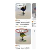 U - ART GLASS BIRD CHICK (P540)