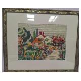U - FRAMED NEEDLEWORK ART 18X21" (P285)
