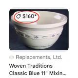 U - LONGABERGER POTTERY MIXING BOWLS (L38)