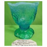 U - VINTAGE BLUE OPALESCENT SPOONER (P68)