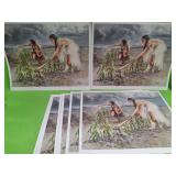 U - 11 PIECES UNFRAMED ART PRINTS (P527)