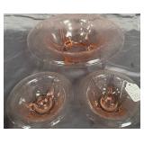 U - 3 PIECES VINTAGE HAZEL ATLAS GLASS BOWLS (L25)