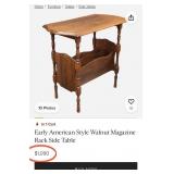 U - VINTAGE SIDE TABLE/ MAGAZINE RACK (P7)
