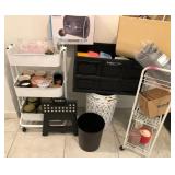 N2 - CARTS W/ CONTANTS, MASSAGER, WASTE BASKETS