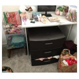 N2 - DESK WITH CONTENTS, STORAGE CHEST, JEWELRY