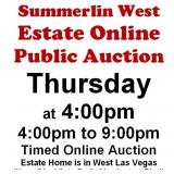 WELCOME TO OUR THUR. @4pm ONLINE PUBLIC AUCTION