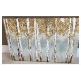 J3 - BIRCH TREES CANVAS ART 26X37" (L10)